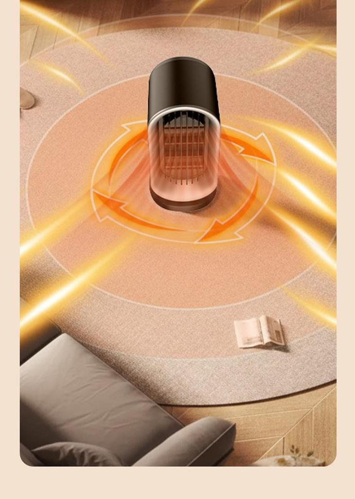 Compact Silent Desktop Electric Heater: Fast & Efficient Warmth for Home or Office