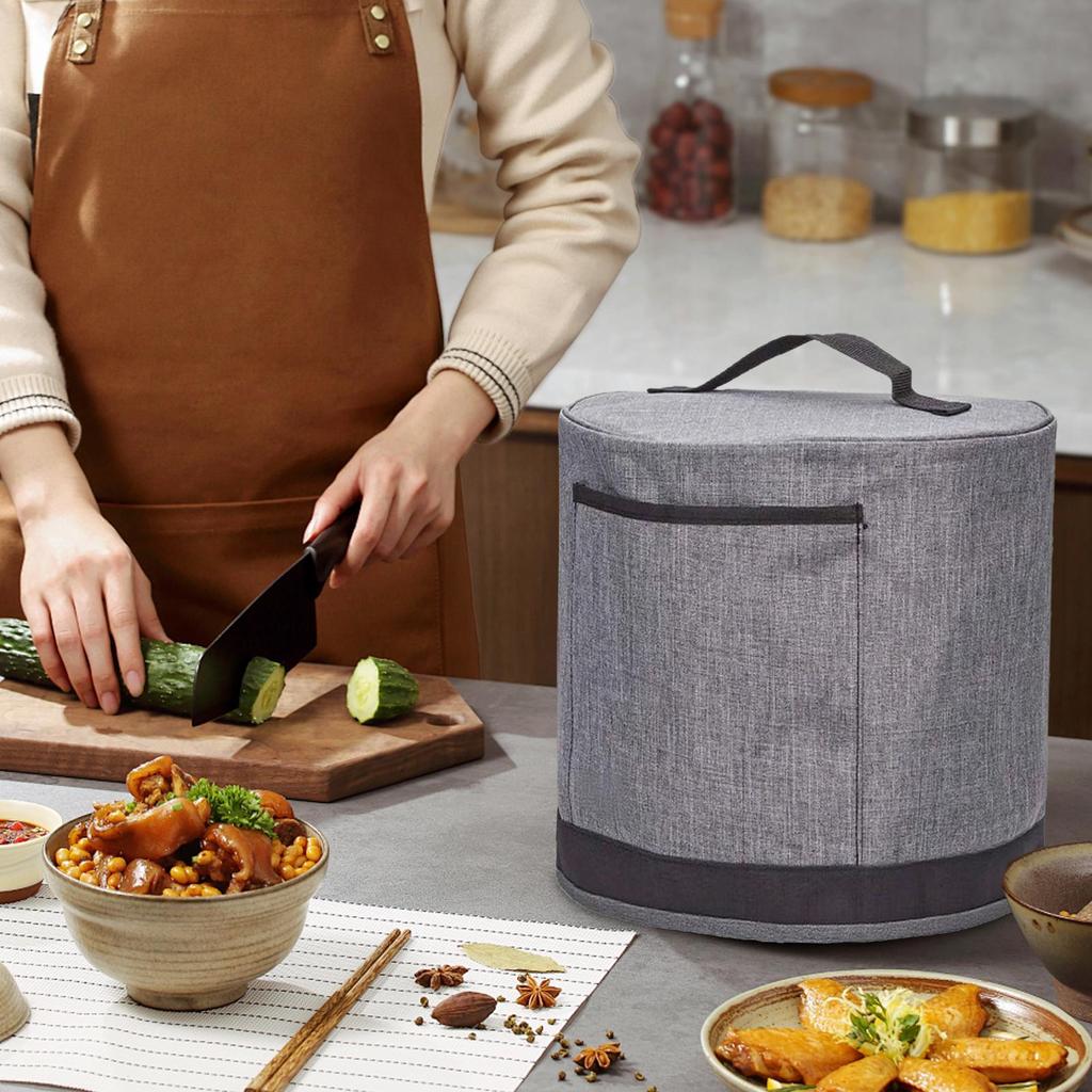 Air Fryer Cover Home Appliance Protective Case Dustproof Thickened Machine Cover With Carrying Handle And Pockets For Kitchen