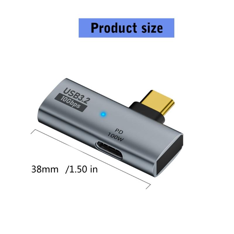 2pcs Type C Converter Adapter PD100W Fast Charging Splitter Support 10Gbps Data for Multiple Devices and Travel Use