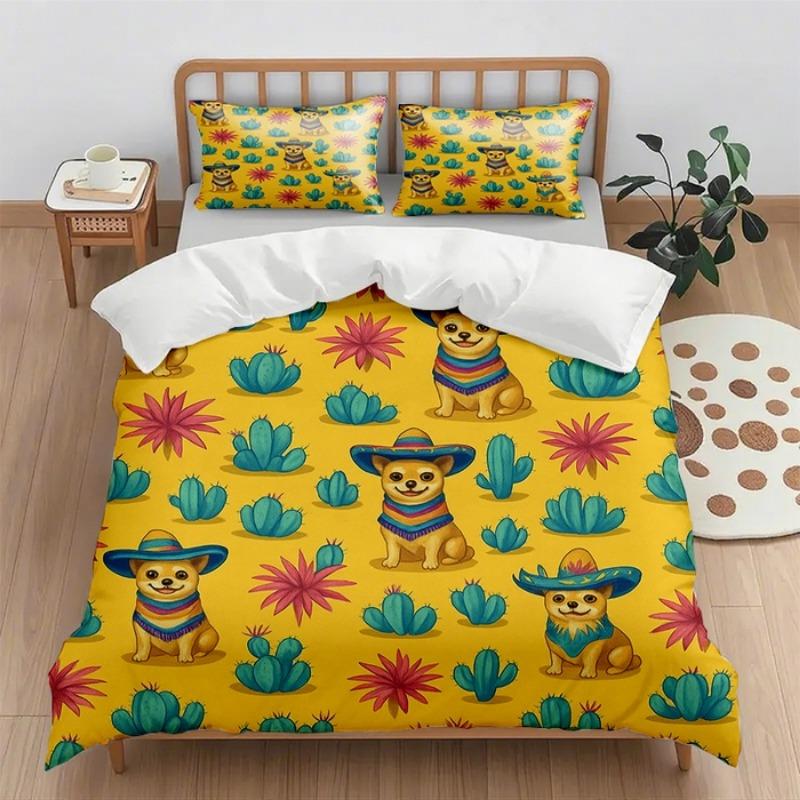 

(quilt cover + pillowcase) Digital printing quilt cover set 2pcs/3pcs holiday gift household quilt cover without sheet 180cmx200cm 3pcs