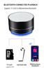 A10 Mini Portable Wireless Bluetooth Speaker with Metal Aluminum Alloy Subwoofer for Mobile Phone, PC, and TF Card