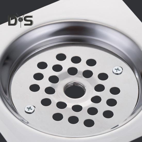 Bodenablaufabdeckung aus Edelstahl, präzise Dichtungsstruktur blockiert Gerüche und Insekten, Fußpedalschalter, Abflussabdeckung