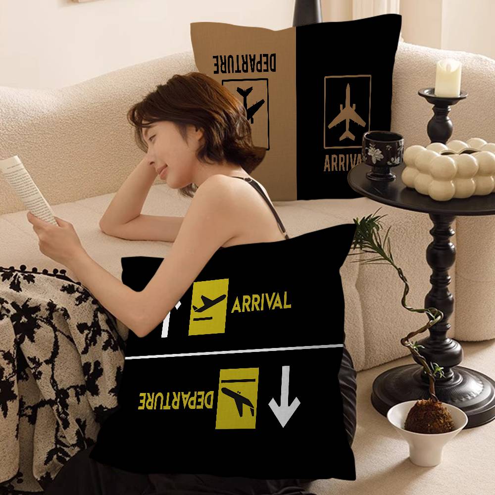 Pilot Captain Stripes Pillowcase Toon Gift Cushion Cover Bedroom Home Sofa Chair Seat Decor Pillow Case