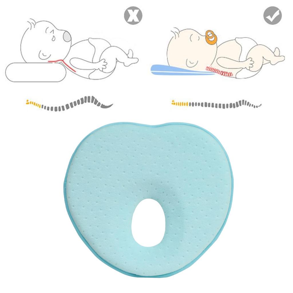 Polštářek s tvarováním hlavičky pro miminka, pomalu se odrážející polyuretanový pěnový spací polštář pro kojence za 0?1 rok starý