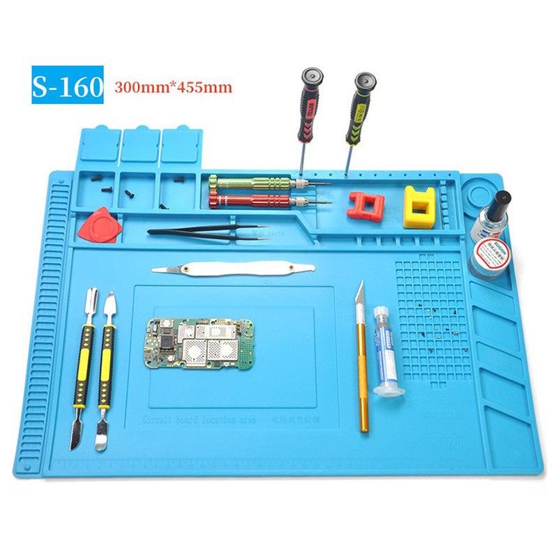 Silicone Heat-Resistant Soldering Pad with Magnetic Mat for Electronics Repair S160