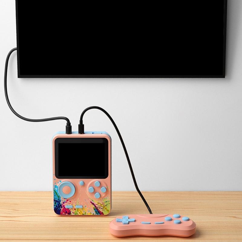 500 in 1 Retro Game Console Support Connecting to TV with 1000mAH Rechargeable Battery Handheld Gamepad for Kids Adults