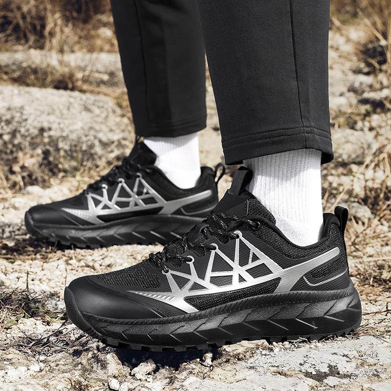 Wide Toe Box Men's Hiking Shoes Plus Size 39-48 Outdoor Sneakers Wear-resistant Anti-slip Trainers for Trekking Camping