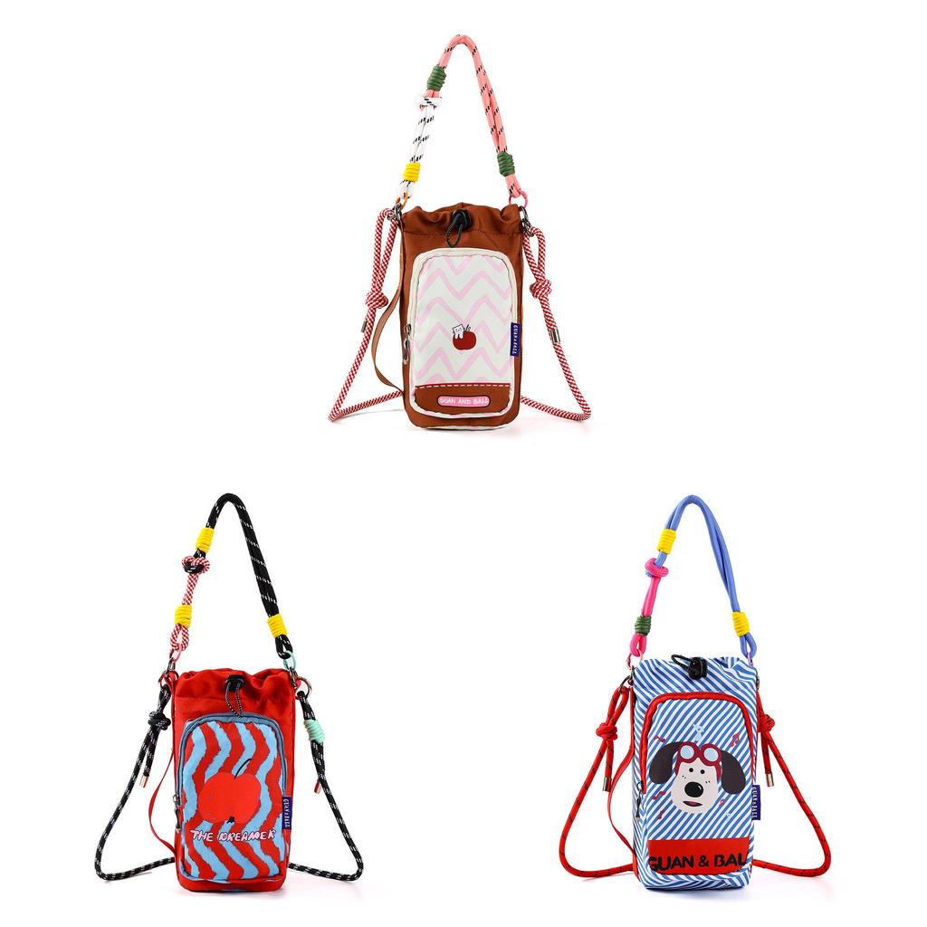 Nylon Cute Cat Shoulder Bag With Striped Design For Daily Casual Use