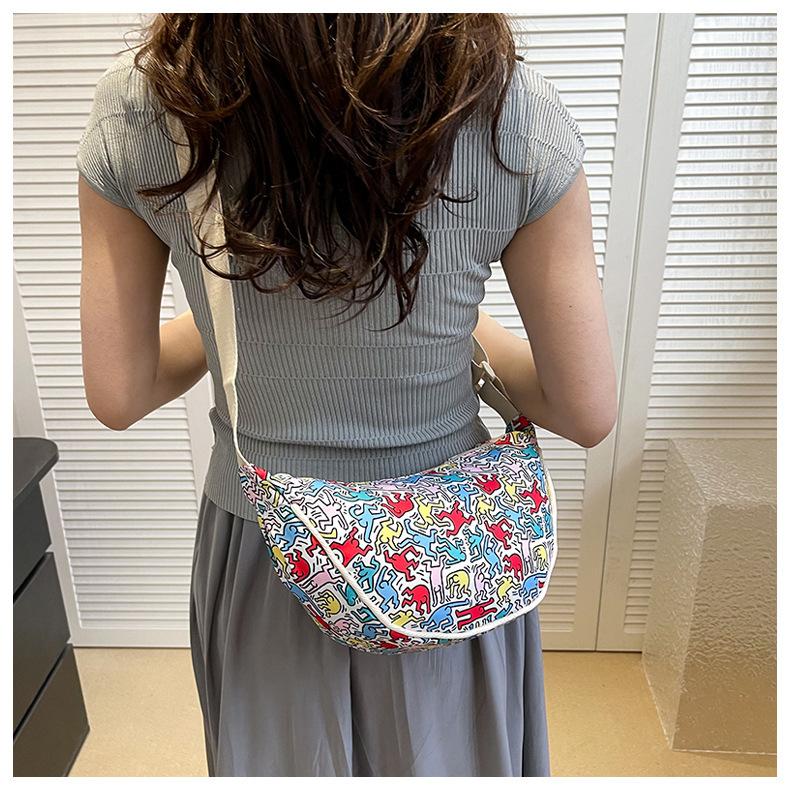 Женская сумка-портфель с принтом на молнии — фото 4