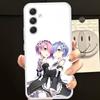 Anime RE ZERO Ram Rem Phone Case For Samsung Galaxy S21 S22 S23 S24 S25ULTRA FE Ultra Plus5G A52S Transparent Cover