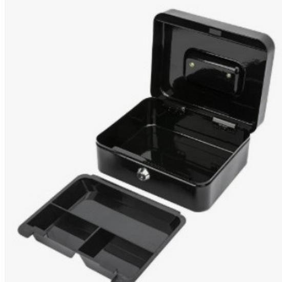 Portable Fireproof Lockable Safe: Small Password-Protected Metal Box for Money and Valuables