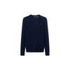 Polo FW22 Solid Color Crew Neck Cable Knit Cashmere Sweater Men Sweater Blue 16821187-400