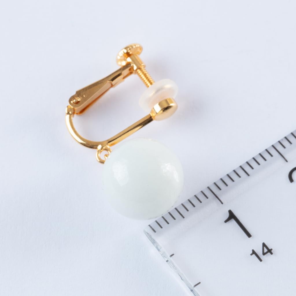 10mm Itoigawa Natural Jadeite Bead Earrings Spring with Silicone Jadeite Workshop Guarantee Japanese National Jomon Power Stone APS0130 (Screw Cover)