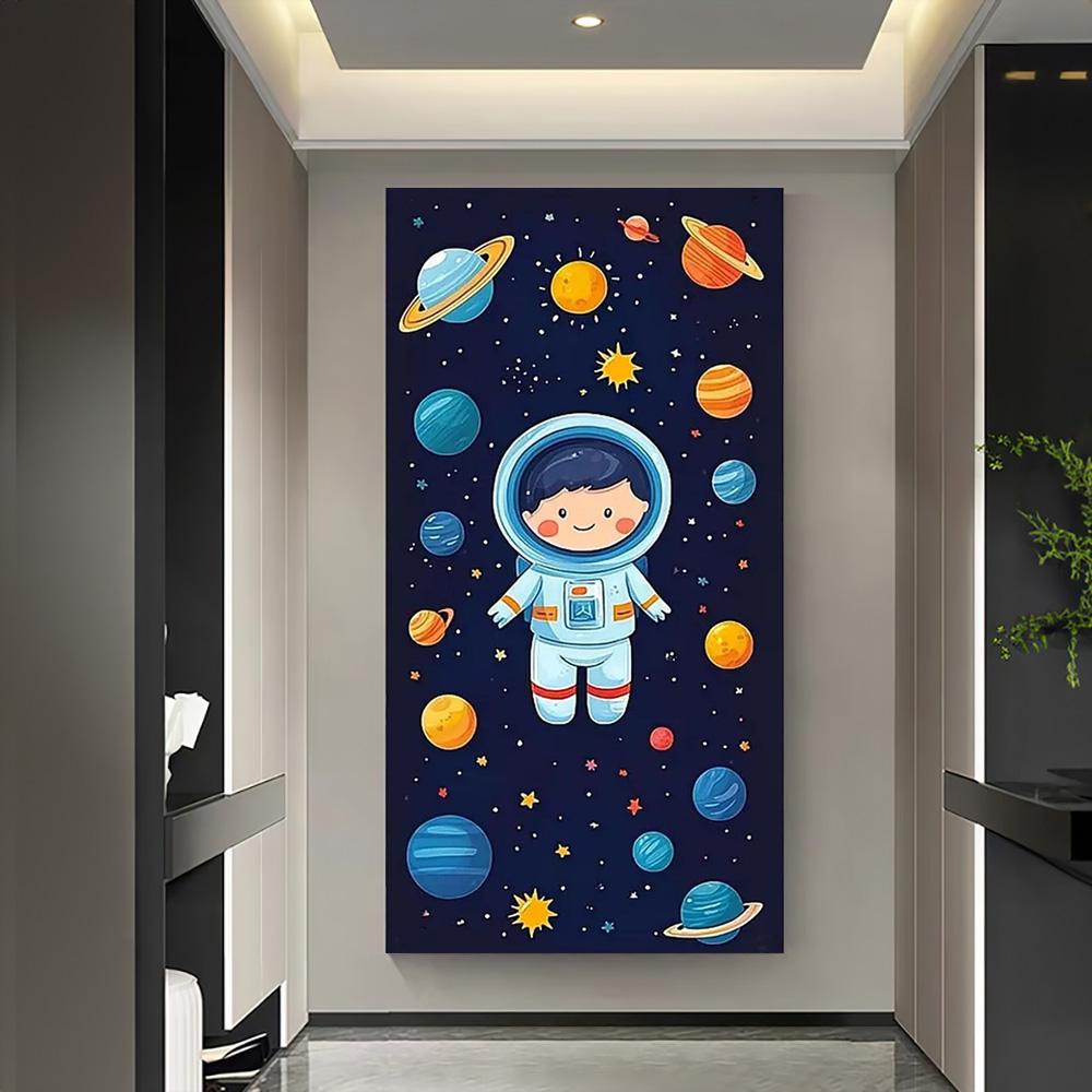 Fantasy Space Astronaut Rocket Kids Birthday Party Decorations Background Supplies Cartoon Cosmic Planet Photography Backdrop
