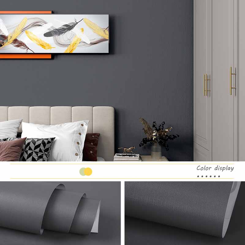 Einfarbig Verdickt Wasserdicht Selbstklebende Tapete Schlafzimmer Akzentwände Dekorativ