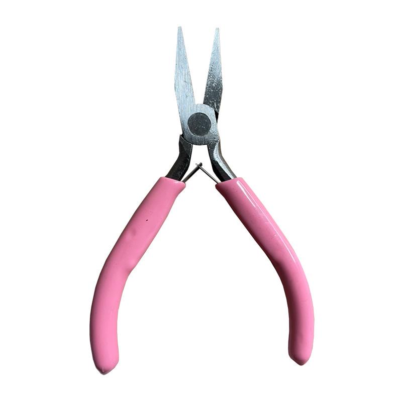 Handmade 5" Pink Handle Toothless Needle Nose Jewelry Pliers Set