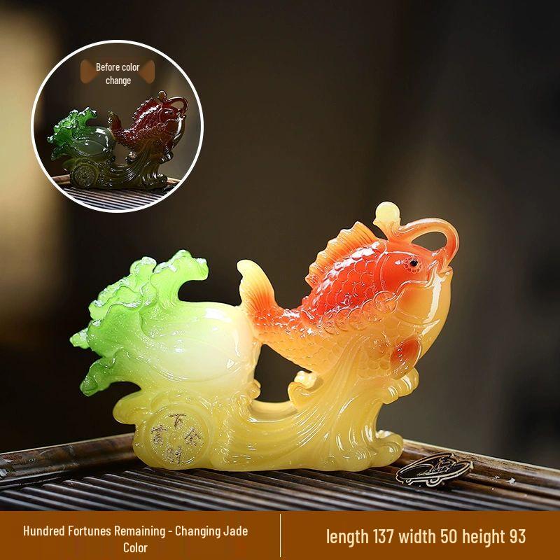 Wealth Fish Resin Tea Pet Ornament