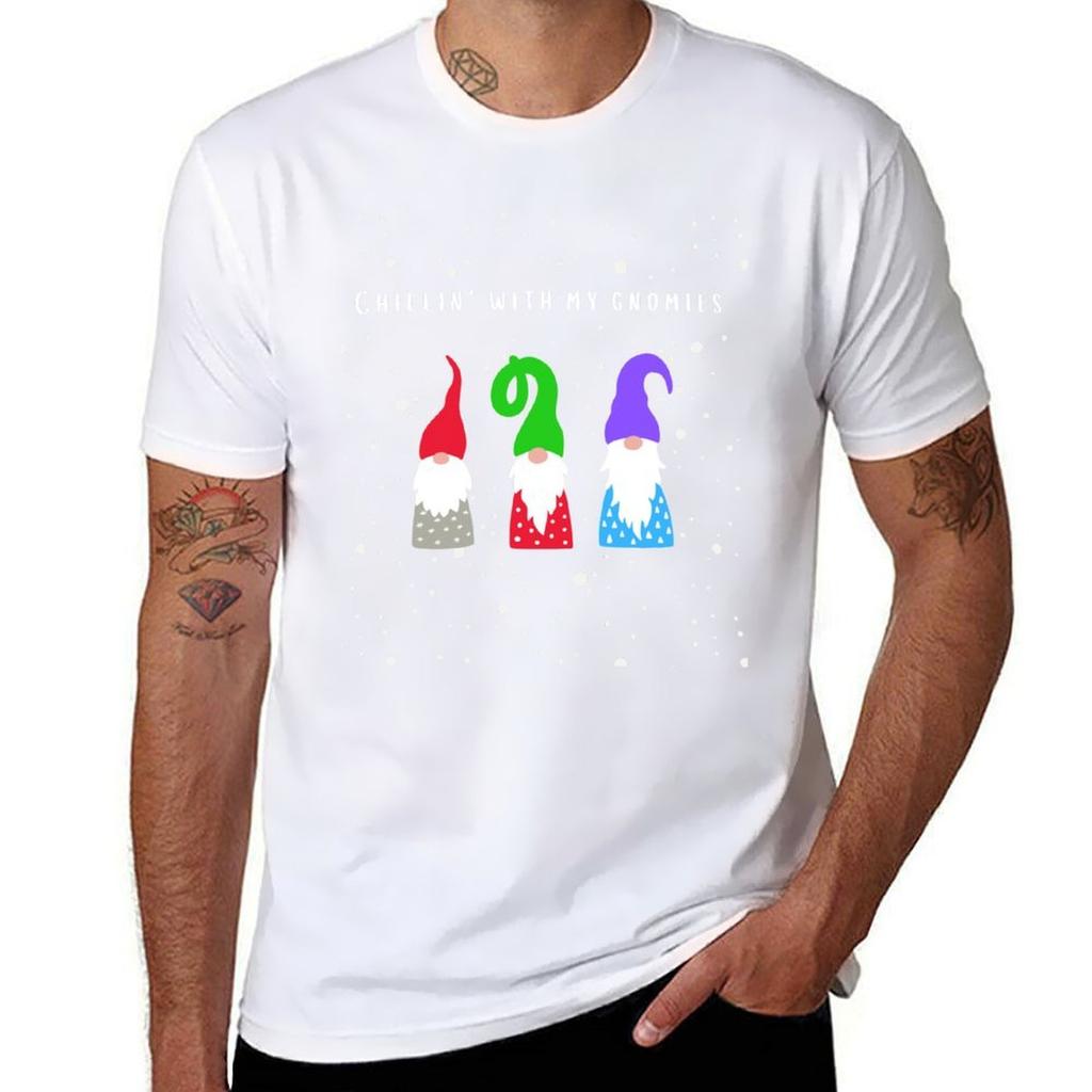 Chillin With My Gnomies Tshirt Big And Tall Solid Color Tshirt