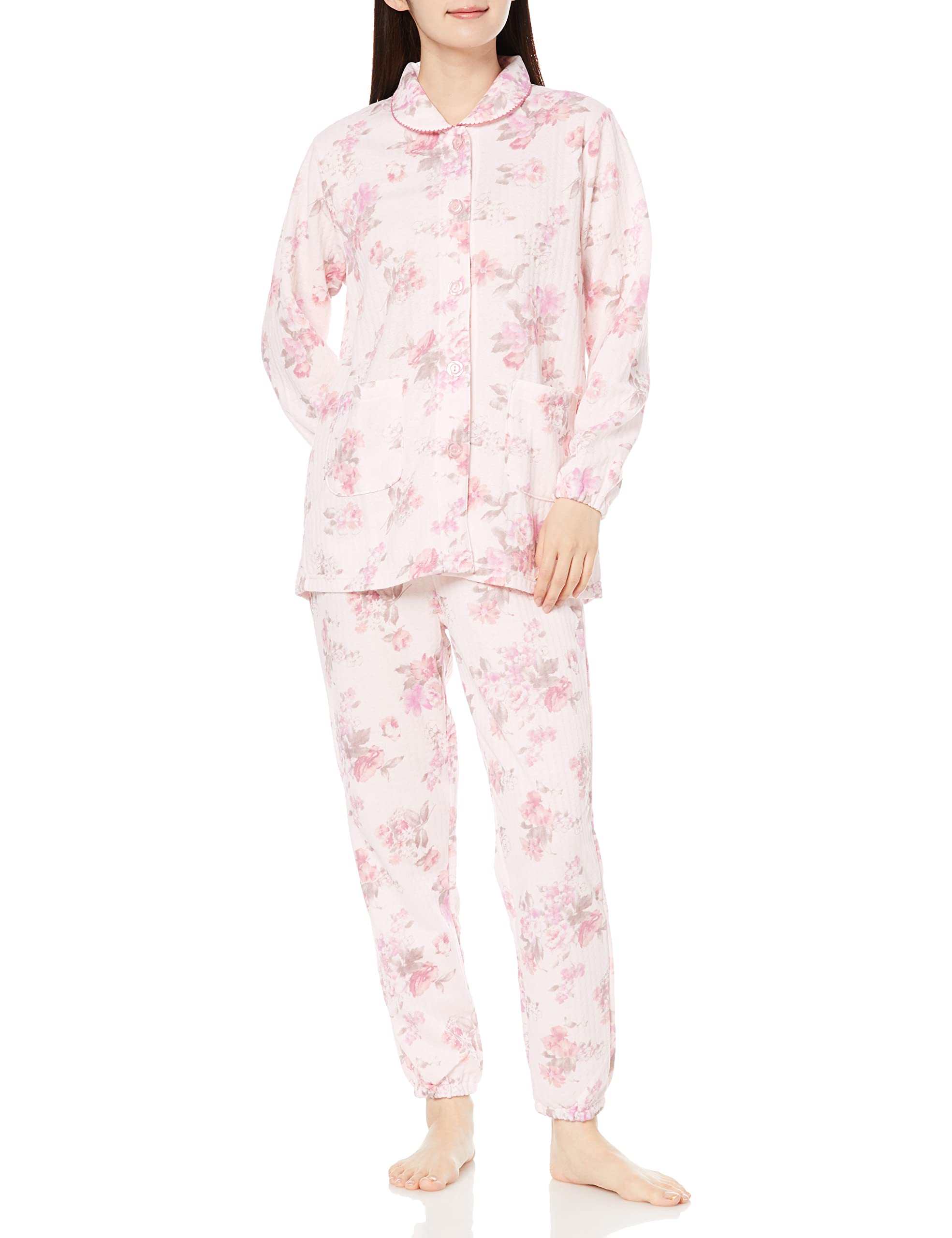 

Fluffy quilted warm size M pajamas, pink,