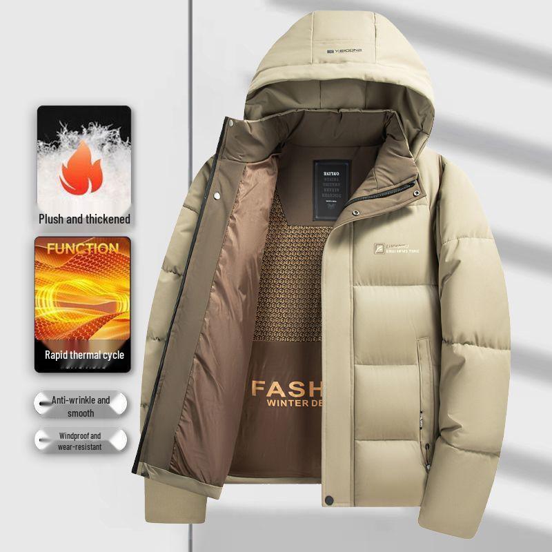 2025 Winter Herren Kapuzen-Baumwolljacke - Modisch, Warm und Verdickt