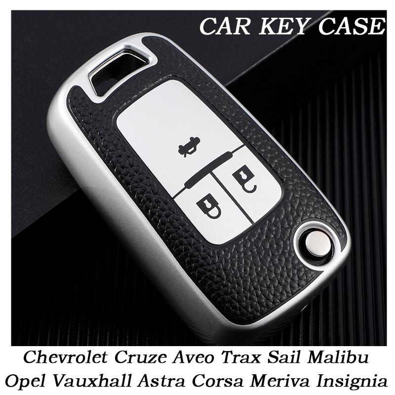 3 4 Button Leather TPU Car Key Case Cover Shell Fob For Chevrolet Cruze Aveo Trax Sail Malibu For Opel Vauxhall Astra Corsa Meriva Insignia