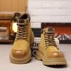Suede Leather Men's Fashionable Ankle Boots Autumn Winter Male Short Leather Boots Versatile Motorcycle Boots New High Top Botas
