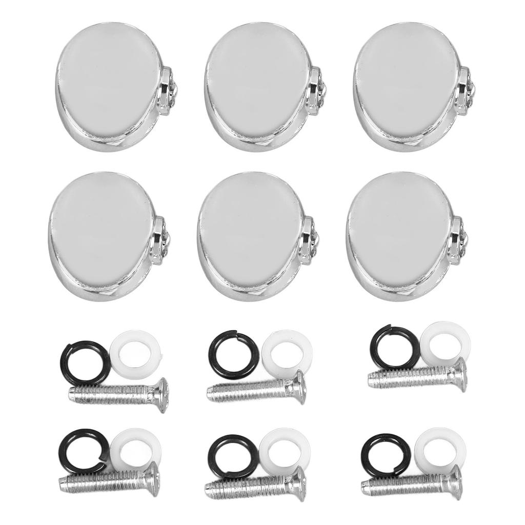 6Pcs Guitar Tuning Peg Buttons Metal Easy to Install Tuner Knobs Replacement for Acoustic Electric Guitar