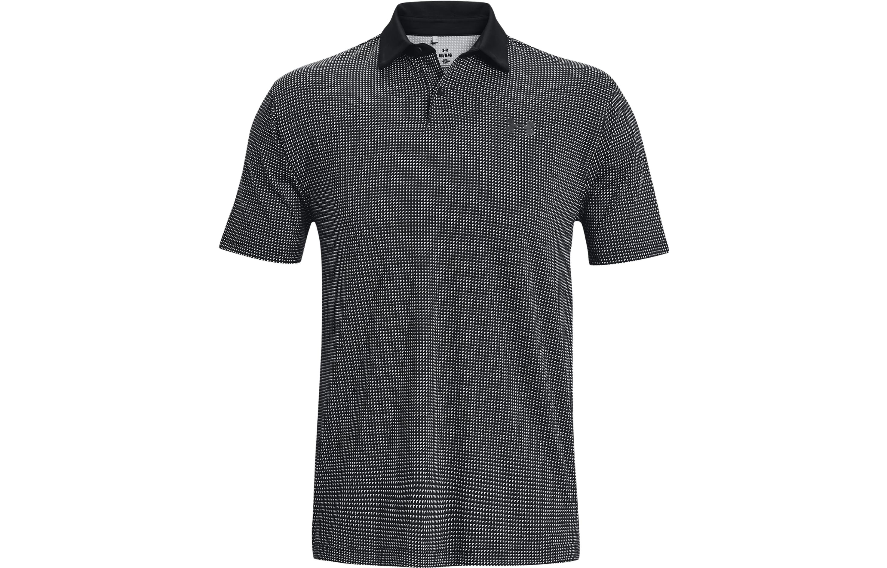 Under Armour Polo Shirts Men s Black Polo Collar Moderate Straight Fit 1377380-001 XL