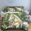 Floral Horse Decor Set Bedding Set With 1 Duvet Cover 2 Pillowcases Single Double King Queen, Gift