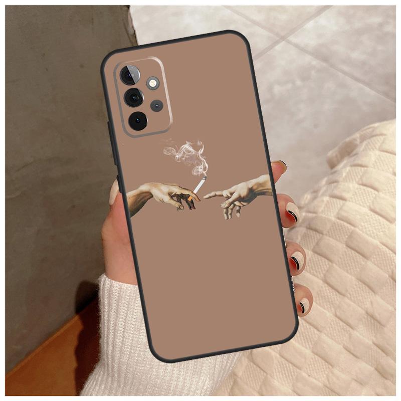Grime Michelangelo Creation Of Adam For Samsung Galaxy A12 A32 A52 A22 A16 A26 A36 A56 A06 A55 A35 A15 A54 A34 A14 A13 A53 Case