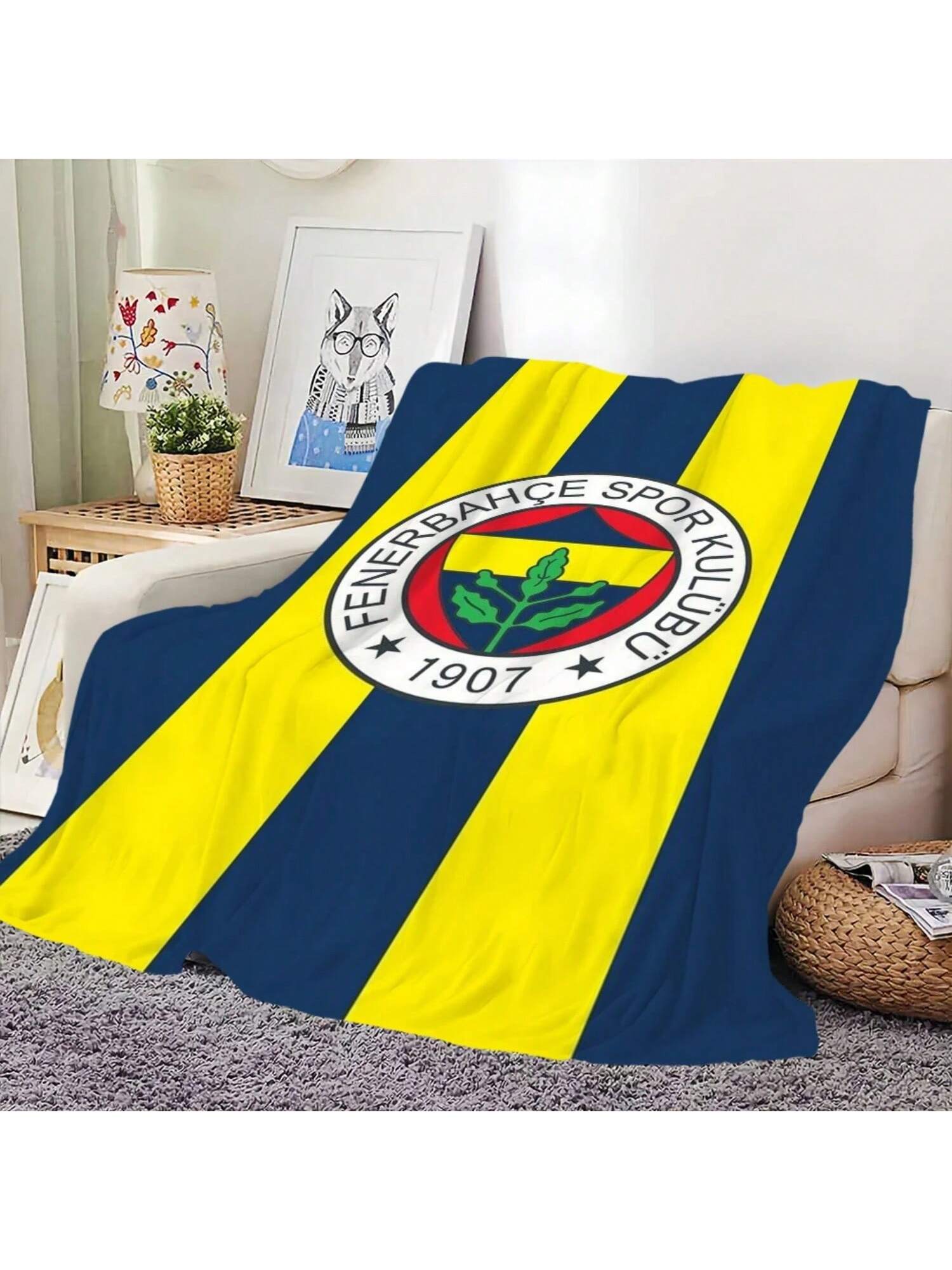 

F-FenerbahceS Skicomfort Теплый Мягкий Домашний Обед Одеяло Подходит Для Гостиной Офиса Ежедневных Путешествий Подарки 75X95CM серый