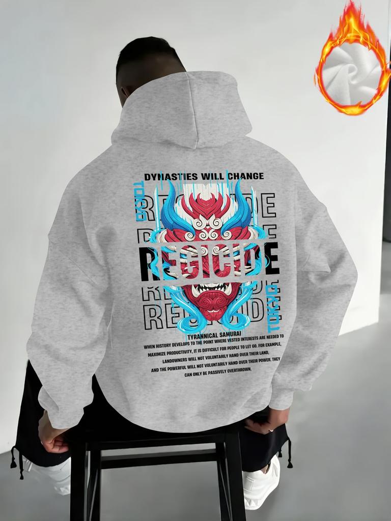 Hot selling men's new autumn regicide ghost mask print soft and comfortable hooded sweatshirt outdoor street style top