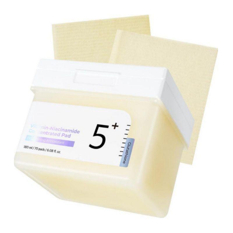 Numbuzin No.5 Glutathione C Trace Film Pad 180ml 70 Pads - Brightening Dark Spot Care Toner Pads Korean Skincare