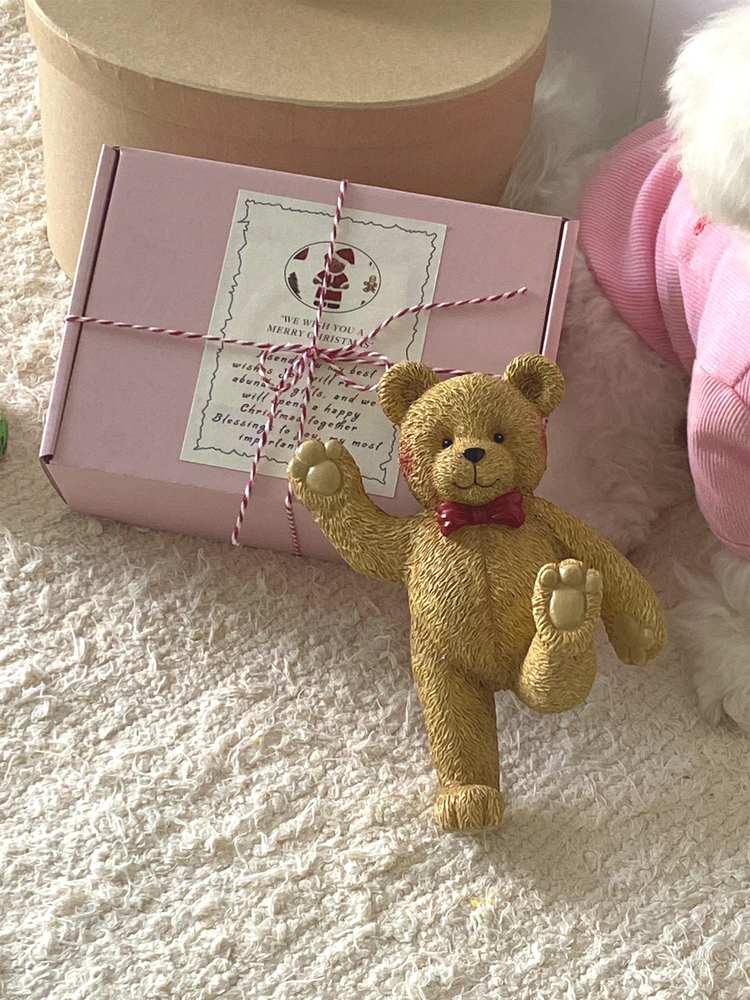 

Рождественский Милый Медведь Подвесной Крючок для Одежды Ретро Вешалка Instagram Медведь Подарок на Фестиваль Рождественское Украшение Полимерное Украшение