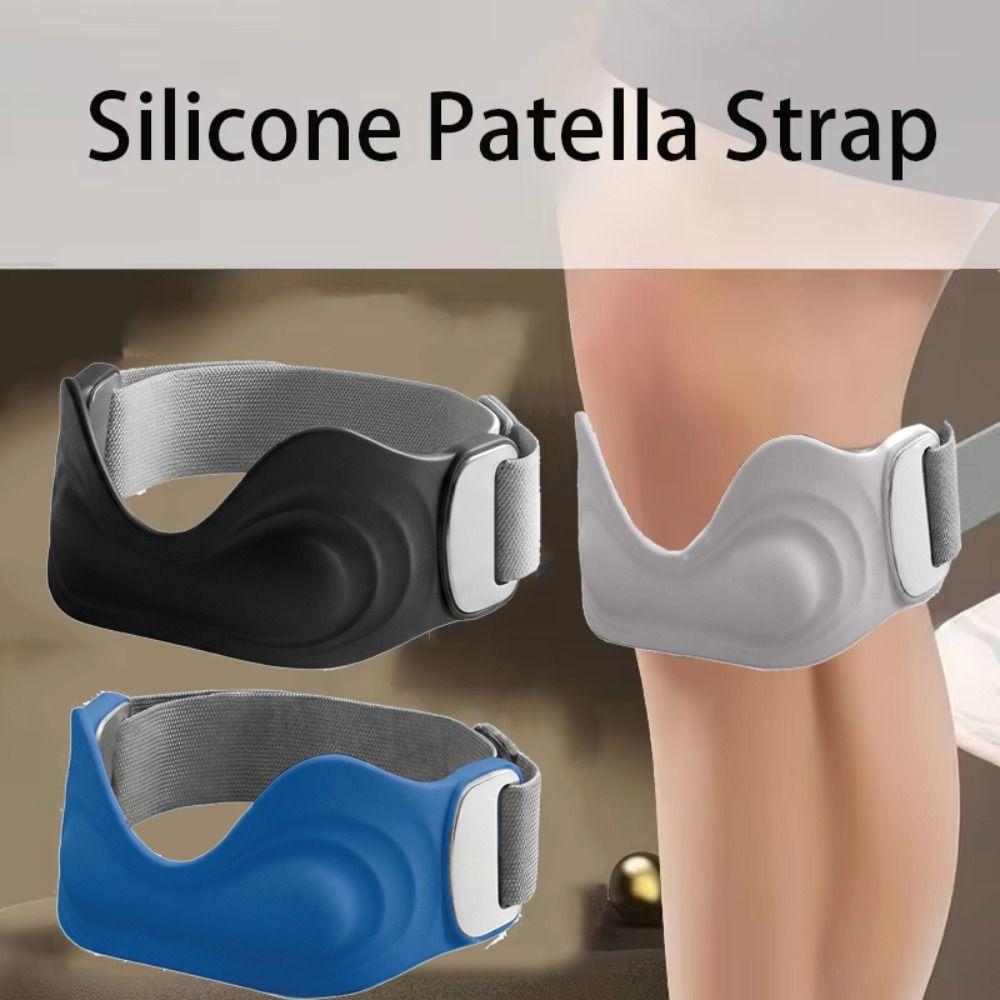 Compression Silicone Knee Brace Adjustable Straps Tendonitis Patella Band Hiking