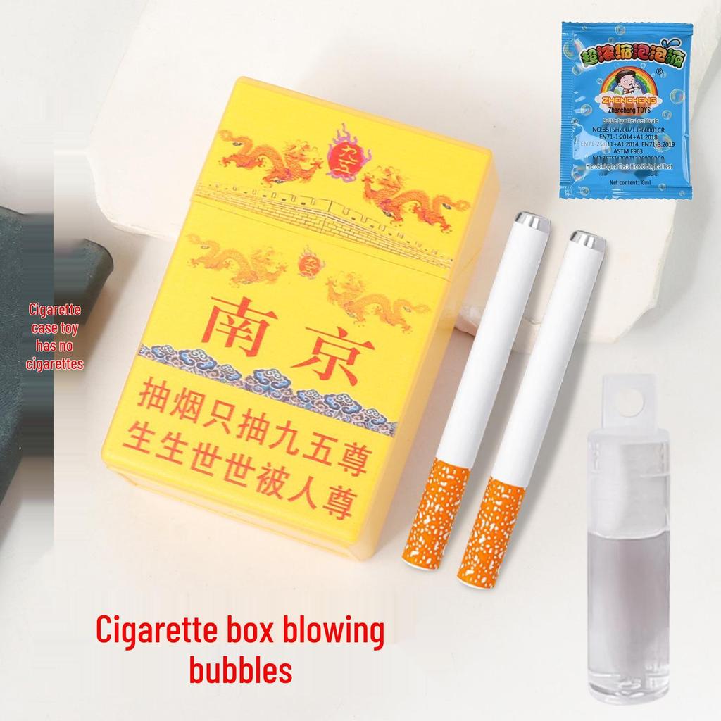 Bubble Blowing Cigarette Case Prank Toy - Adult Stress Relief & Quit Smoking Aid