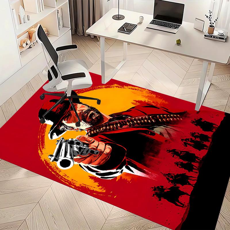 Red Dead Redemption1 Printed Absorbent Washable Carpet, Non-Slip Bathroom Mats, Kitchen Rugs, Yoga Mat,Living Room Entrance, Camping Picnic Rugs
