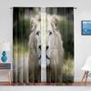 Tende in Tulle Tigre per Decorazione Soggiorno Foglie Verdi Animale Selvatico Tenda Voile Velata per Camera da Letto Cucina Tendaggi per Finestre Tende