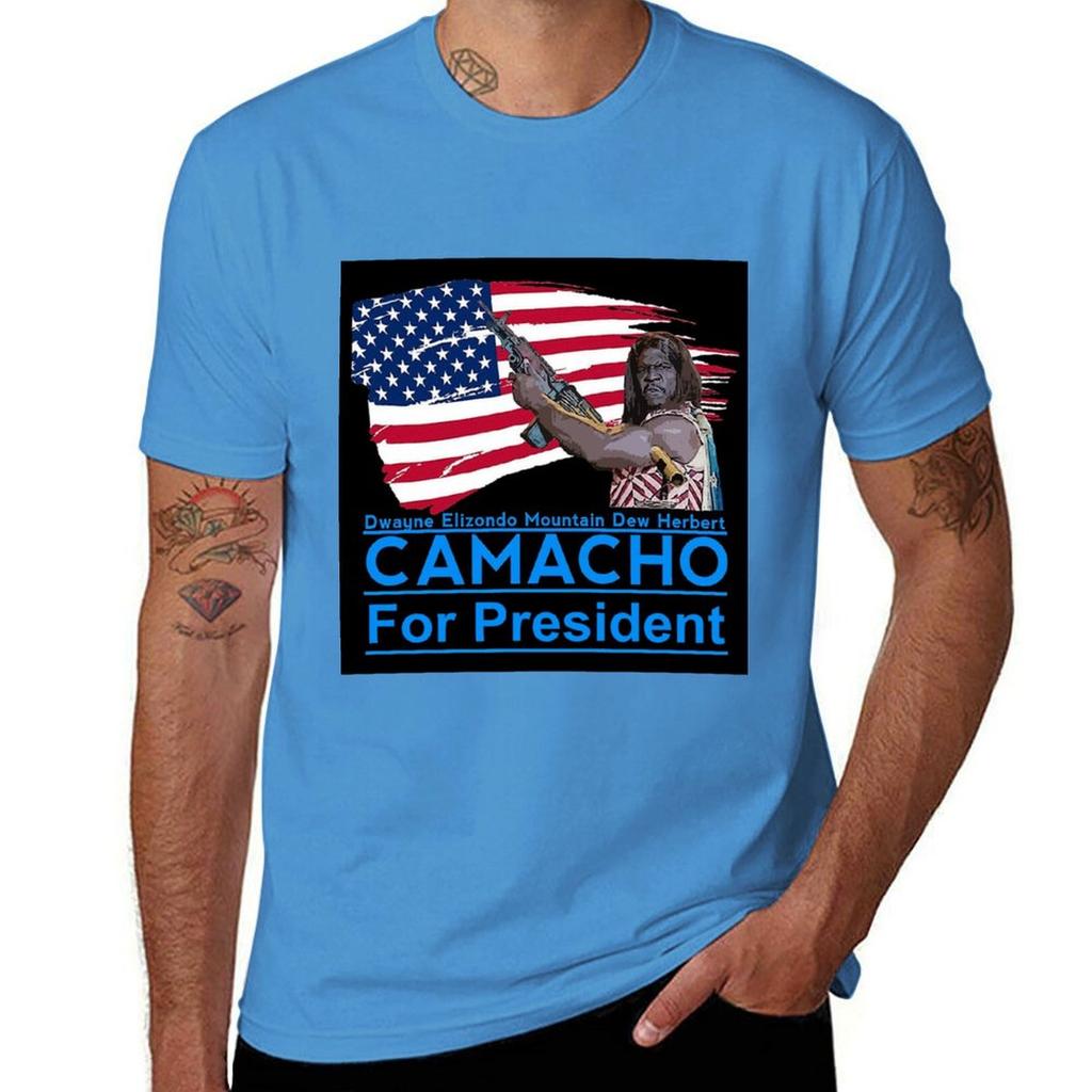 Camacho For President Tshirt Summer Clothes Cute Clothes Korean Fashion Boys Animal Print Mens Vintage T Shirts
