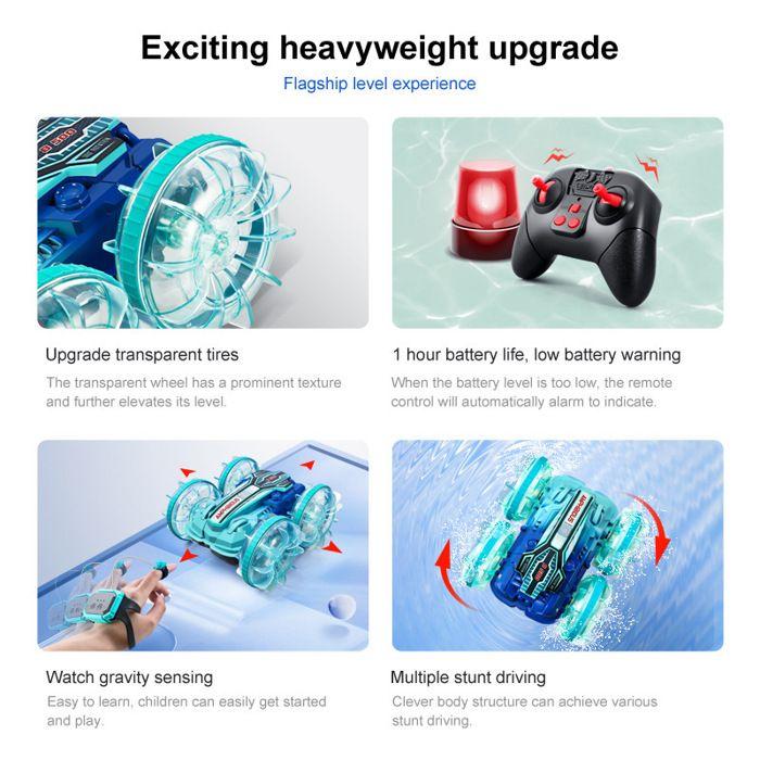 Ferngesteuertes Auto - MARSEE - 4WD - Amphibisch - 2,4 GHz - Bunte Lichter