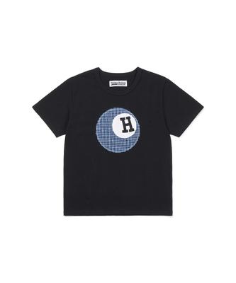 HIDDEN BEHIND H-Ball Applique T-Shirt (Black)