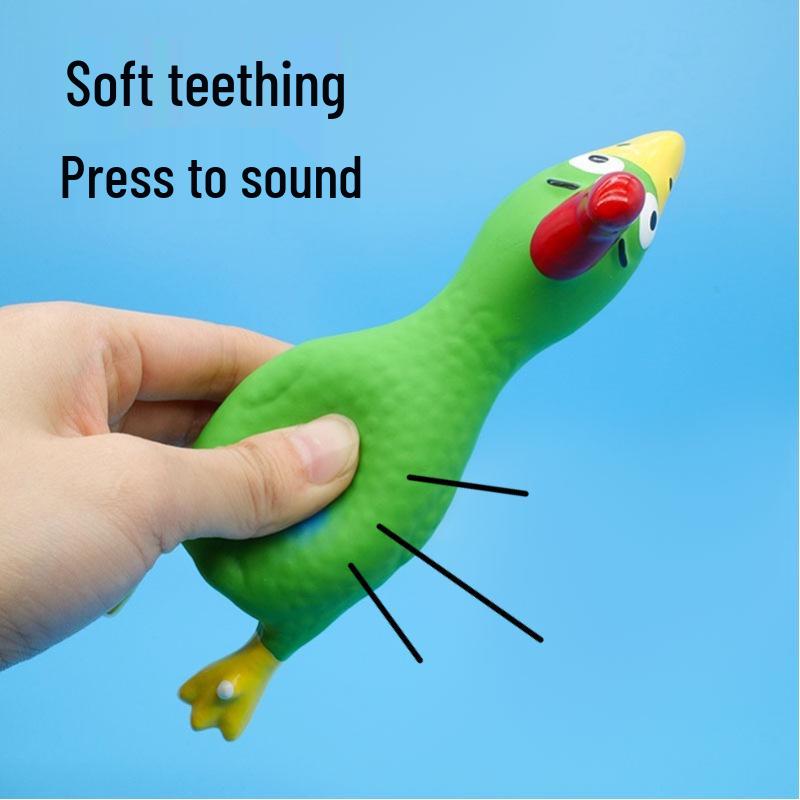 Pet Latex Chew Squeaky Duck Toy - Durable & Fun for Dogs