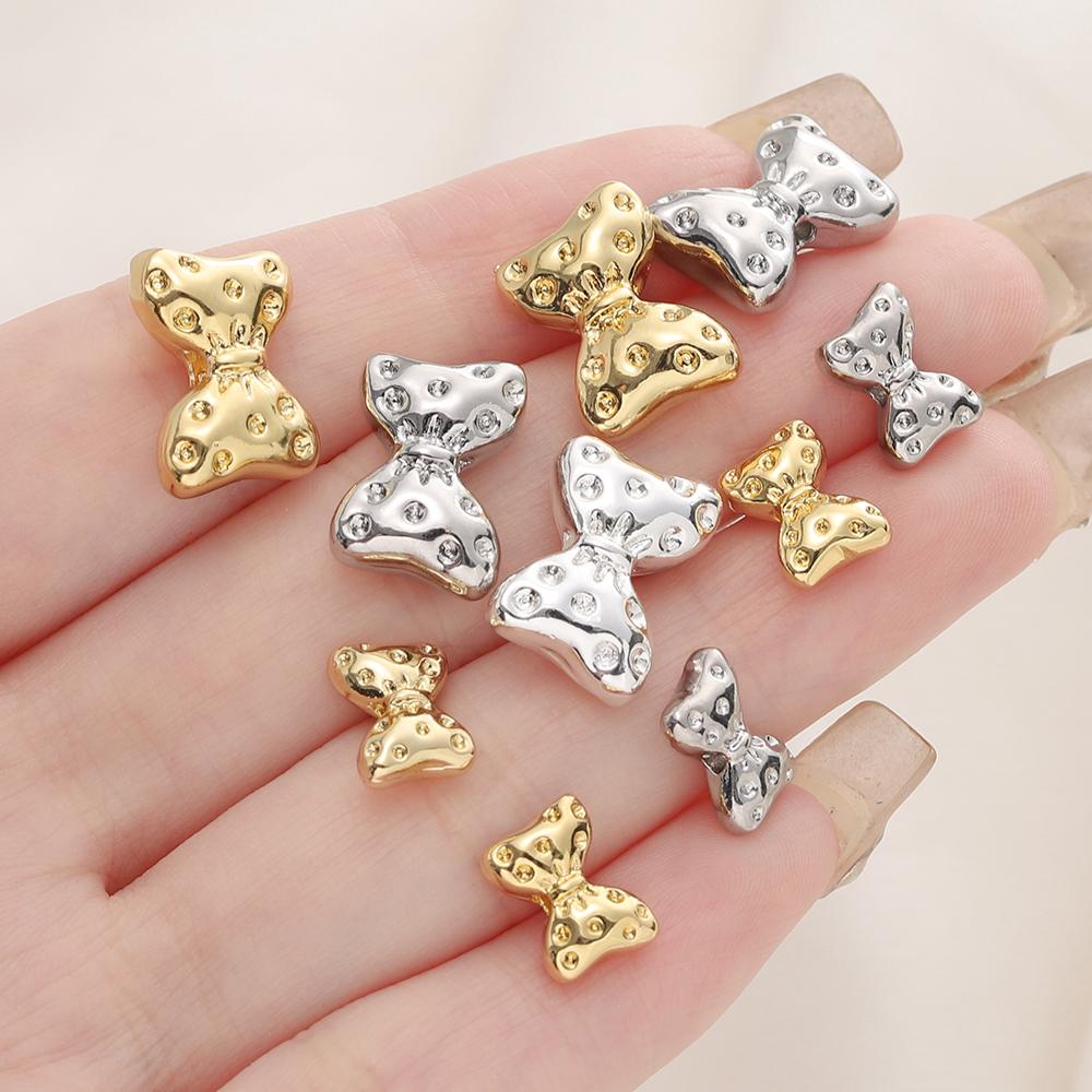 2/20Pcs/Pack 14/18K Gold Color Plated Metal Copper 4 Styles Spacer Beads For DIY Handmade Bracelet Jewelry Making Accessories