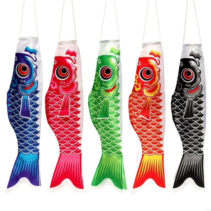 62KD Carp Windsocks Traditional Japanese Carp Windsocks Streamers Hangings Fish Flag Festival Carp Banners Home Decorations