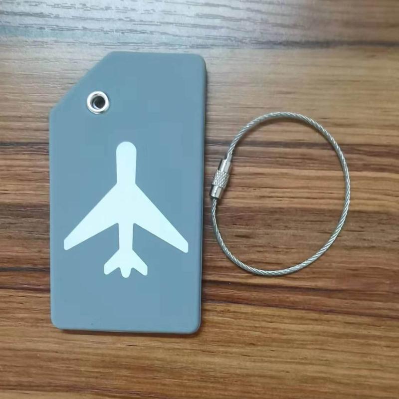 10pcs Silicone Suitcase Markers Durable Luggage Labels with Stainless Steel Loop Easy To Identify