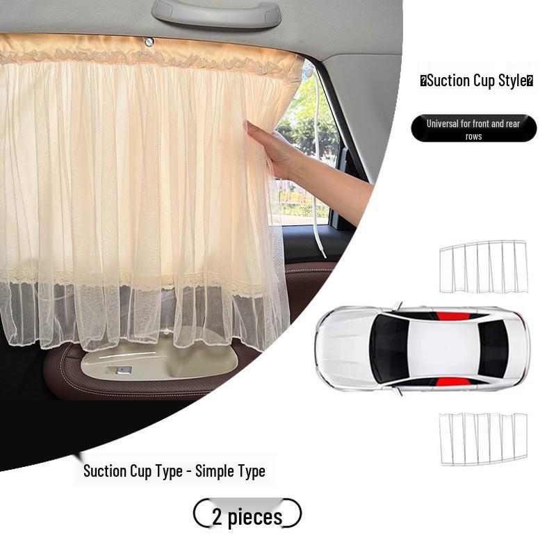 Car Window Sun Shade Privacy Curtains for Front and Rear - Protects Interior & Aids Baby Sleep
