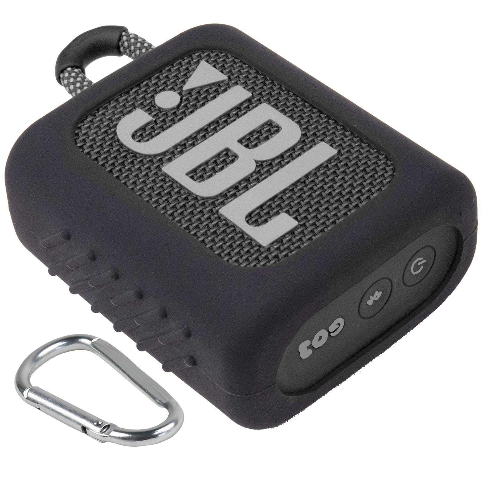 

JBL GO3 Bluetooth Портативна Колонка Захисний Силіконовий Чохол (Тільки футляр) - Аенлозі (Чорний)