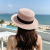 Spring Summer Flat Tops Cap Sunshade Sun Hat Ins Straw Hat  Men and Women
