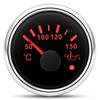 Waterproof 52mm 2" Oil Temp Gauge Temperature Meter 50-150 Celsius + Temp Sensor 1/8NPT M14X1.5 Red LED For Marine Car 12V/24V