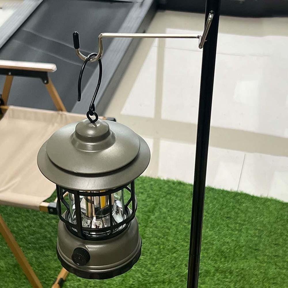 Adjustable Folding Lamp Stand Polyester Portable Lantern Holder Camping Lamp Rod  Cooking